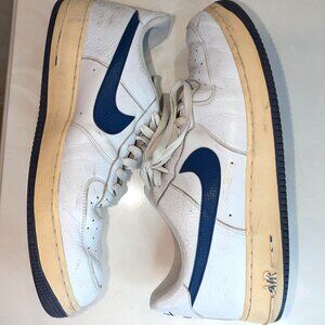 Nike Air Force One 1 '82 Mens Low Top White & Blue 488298-120 Size 14
